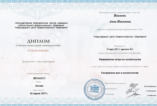 Образец дипломной работы медицинского колледжа